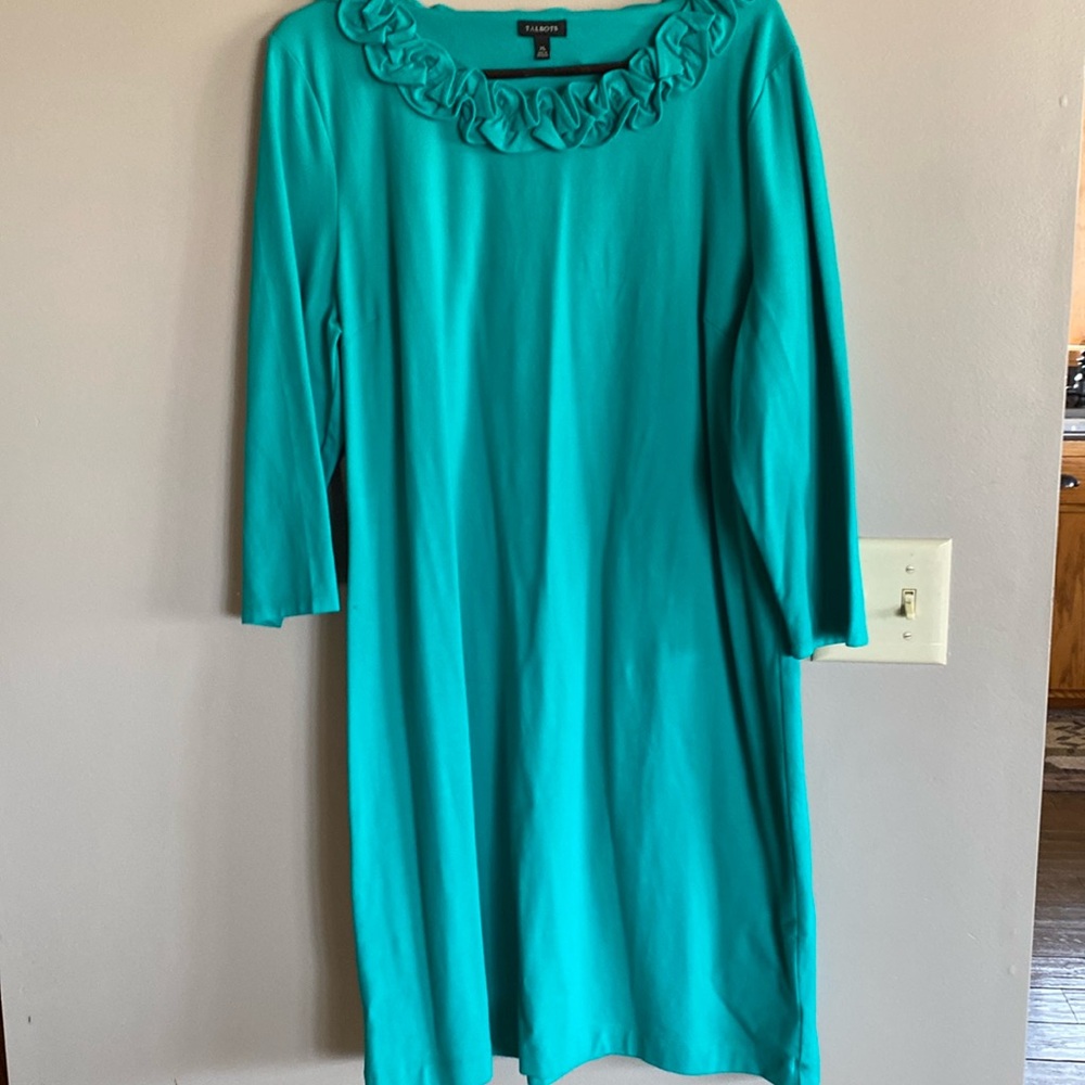 Ruffle Neckline Dress
